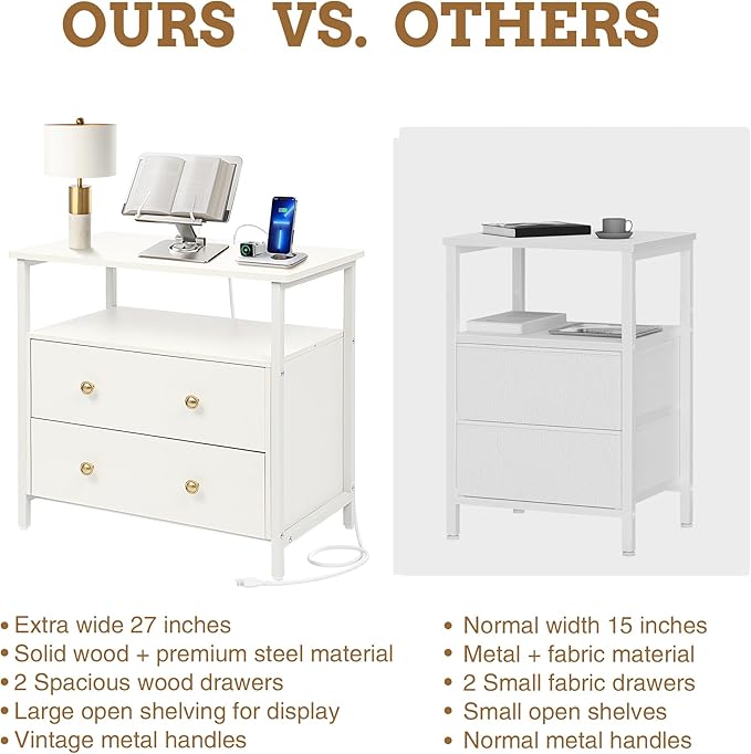Edbuosy 27 inch Wide Night Stand Set 2 - Image 7
