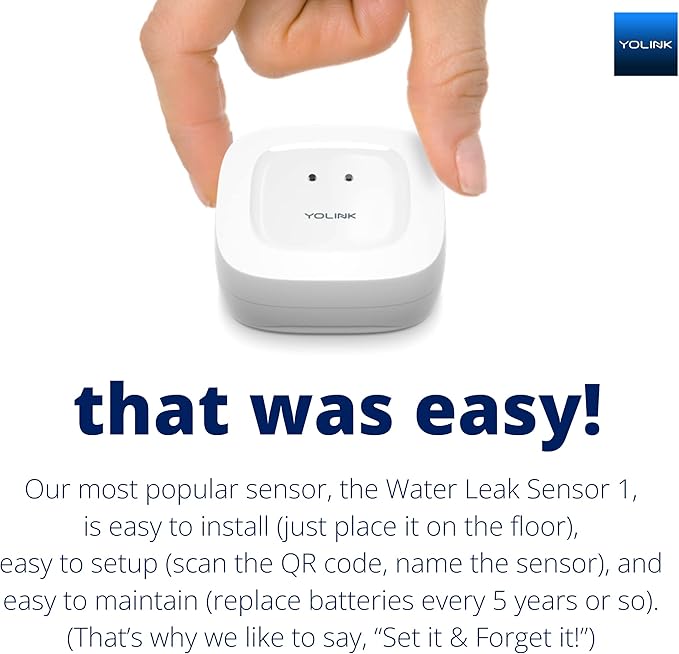 YoLink Water Leak Detector, 1/4 Mile World's Longest Range, Wireless Smart - Image 7