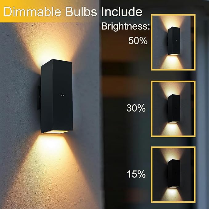 WISELUME Motion Sensor Outdoor Wall Lights, Dusk to Dawn Porch & Patio Sconce - Image 5