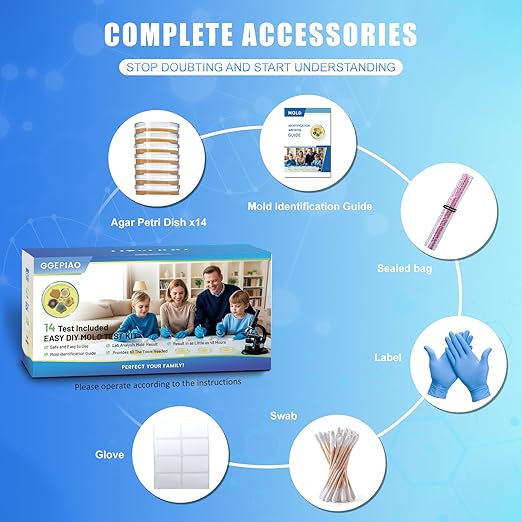 Mold Test Kit for Home, 14 Simple Detection Tests, Test HVAC System, Home - Image 3