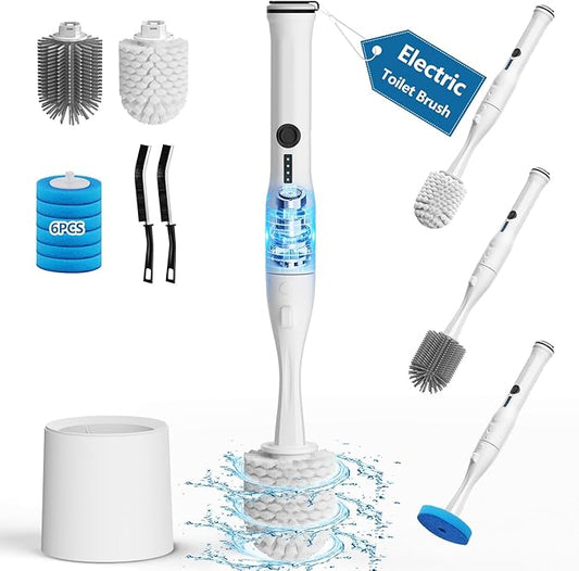 Leebein Electric Toilet Brush and Holder Set, 2025 New Toilet Bowl Scrubber Kit by Leebein