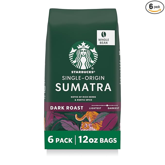 Starbucks Whole Coffee Beans, Dark Roast Hot or Iced Coffee, Single-Origin by StarbucksCoffee