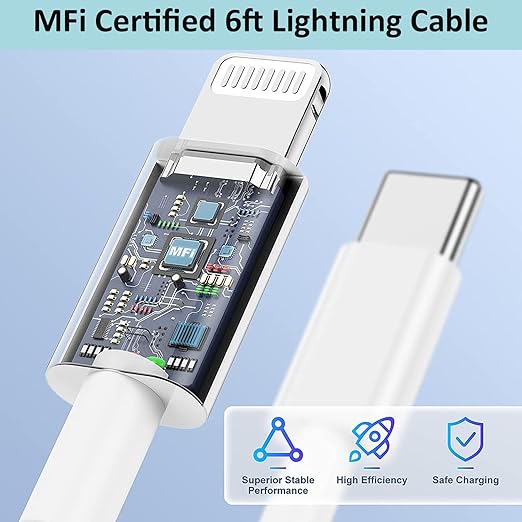 iPhone Fast Charger, iPhone Charger Fast Charging 2Pack PD 6FT Type C Quick USB - Image 4