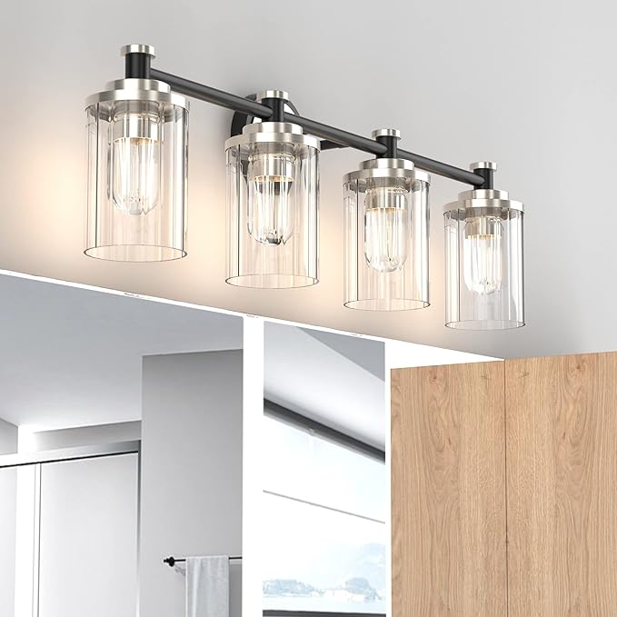 PHIXART Bathroom Lighting Fixtures Black and Brushed Nickel Bathroom Vanity - Image 3