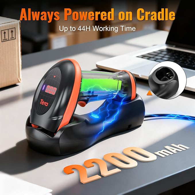 Tera Pro Series Wireless 1D 2D QR Barcode Scanner - Image 3