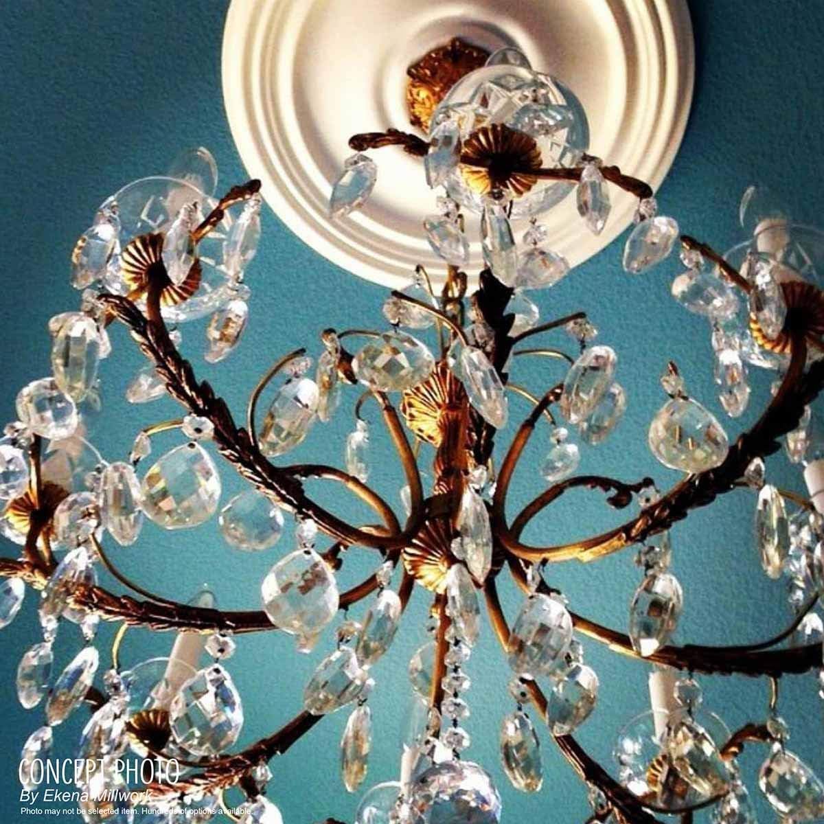 Ekena Millwork CM18CRPTCDecorative Ceiling Medallions Modeled After Original Historical Patterns & Designs, Painted Turtle Crackle