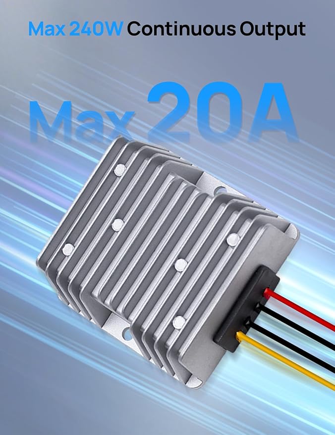 DC House 48V 36V 24V to 12V 20A Buck Converter, 240W DC-DC Step Down Converter - Image 4