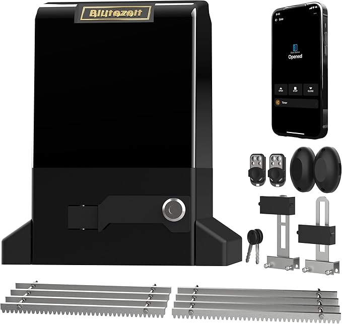 Blütezeit 4000lb WiFi Sliding Gate Opener, Smart App Control 1HP Automatic by HomeGardenSolutions