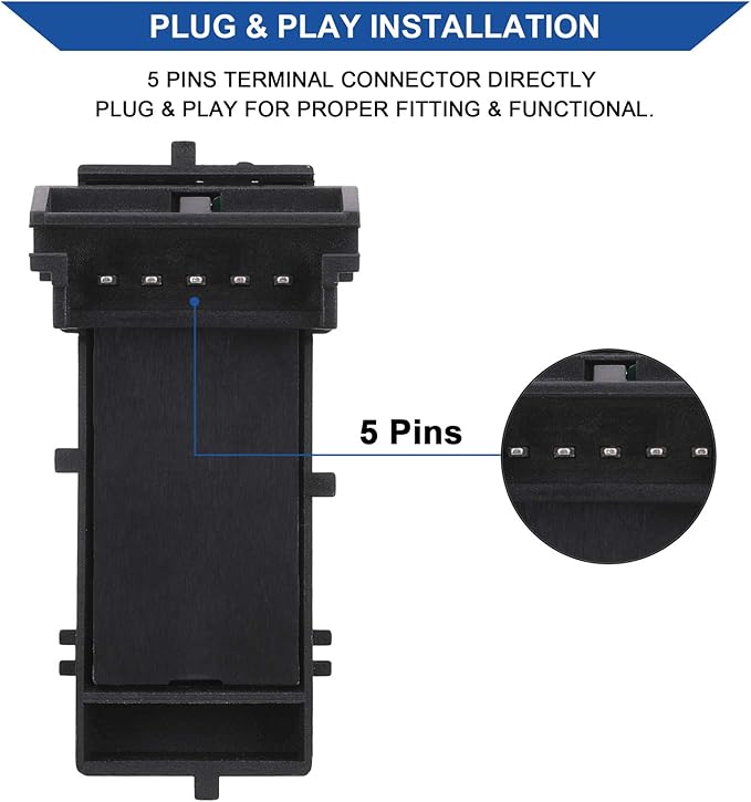 Obaee Power Window Control Switch Button & Front Driver Side Door Lock & Mirror - Image 9