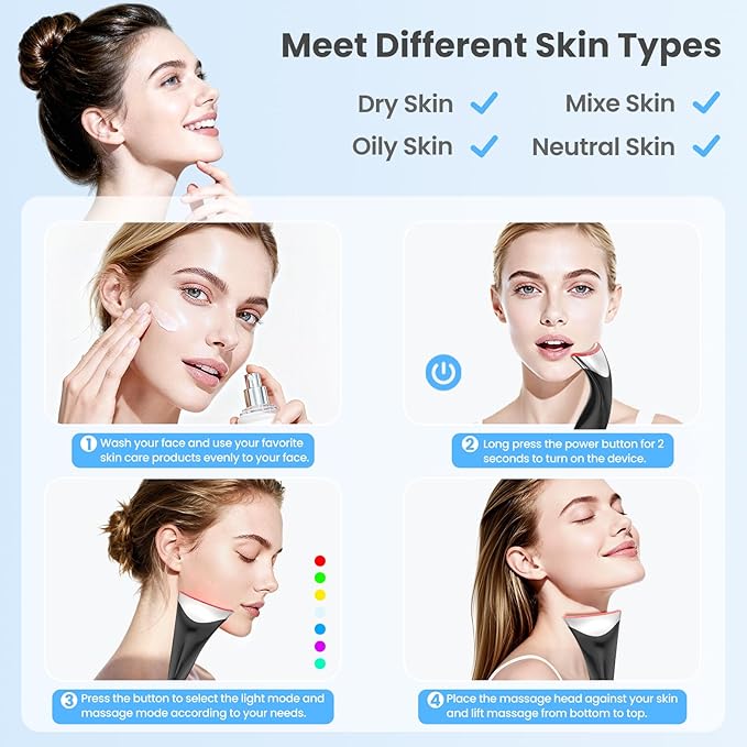 7-in-1 LED Neck Beauty Device, Facial Sculpting Tool of Face Lifting Device - Image 6