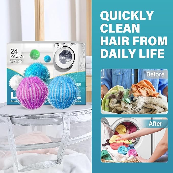 12Pcs Pet Hair Remover for Laundry, Reusable Laundry Lint Remover, Washing - Image 4
