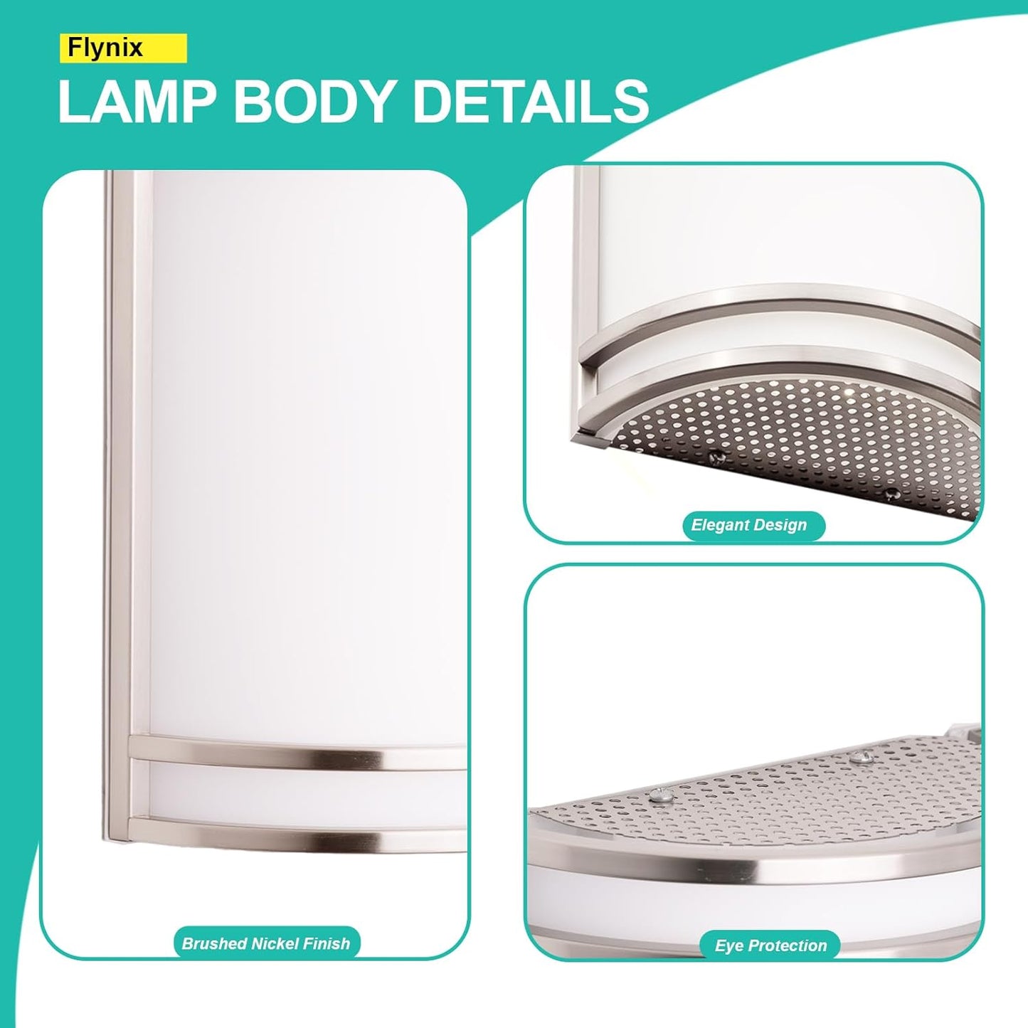 Indoor Wall Sconce, Half Cylinder Wall Light Fixture, 3000K 4000K 5000K Color Temperature Adjustable, Dimmable LED Modern Wall Light for Hallway Bedroom Living Room, Brushed Nickel