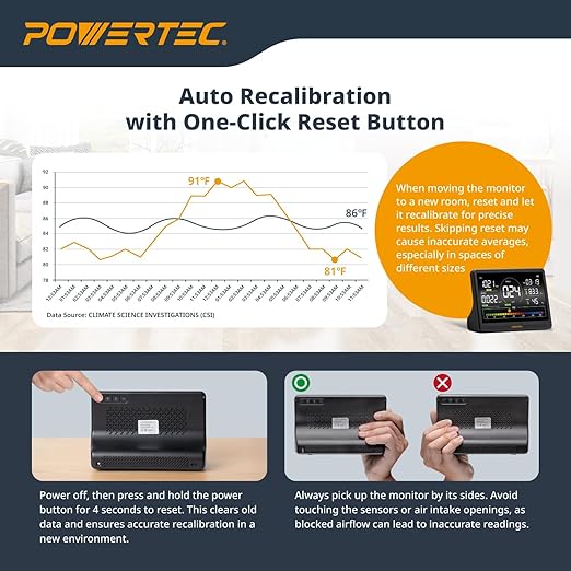 POWERTEC AD1001 Air Quality Monitor - Image 7