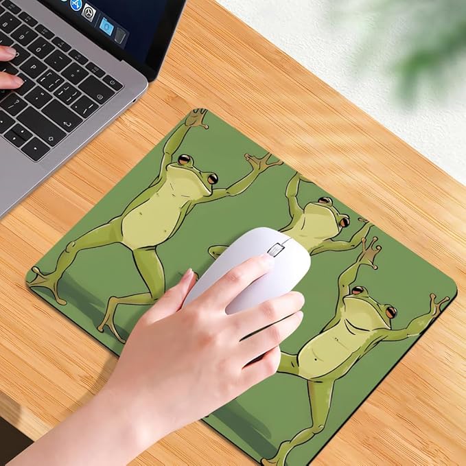 Three Dancing Frogs Square Mouse pad, Waterproof, Anti Slip Rubber Base - Image 7