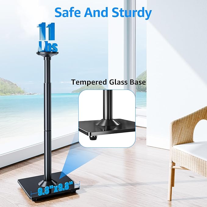 MOUNTUP Speaker Stands for Sonos Era 100, Sonos One, One SL, Height Adjustable - Image 5