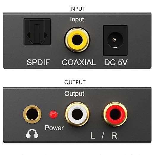 DAC 192KHz Digital to Analog Audio Converter, Optical to RCA Adapter - Image 2