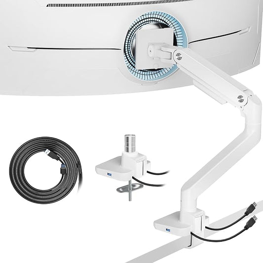 ARES WING Ultrawide Monitor Arms White by ARESWING