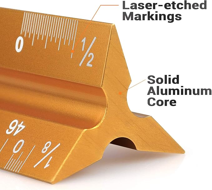 12" Architectural Scale Ruler Aluminum Architect Scale Triangular Scale Ruler - Image 4