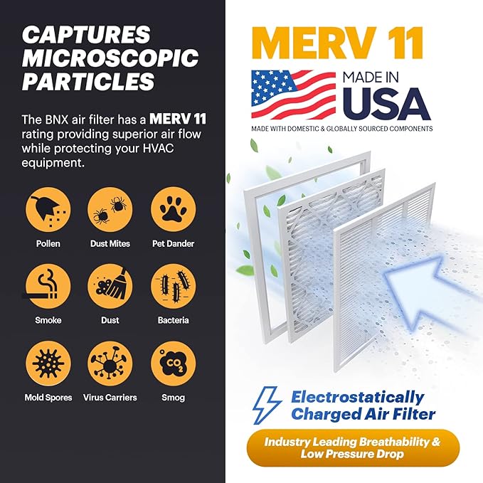 BNX TruFilter 20x20x1 Air Filter MERV 11 - Image 3