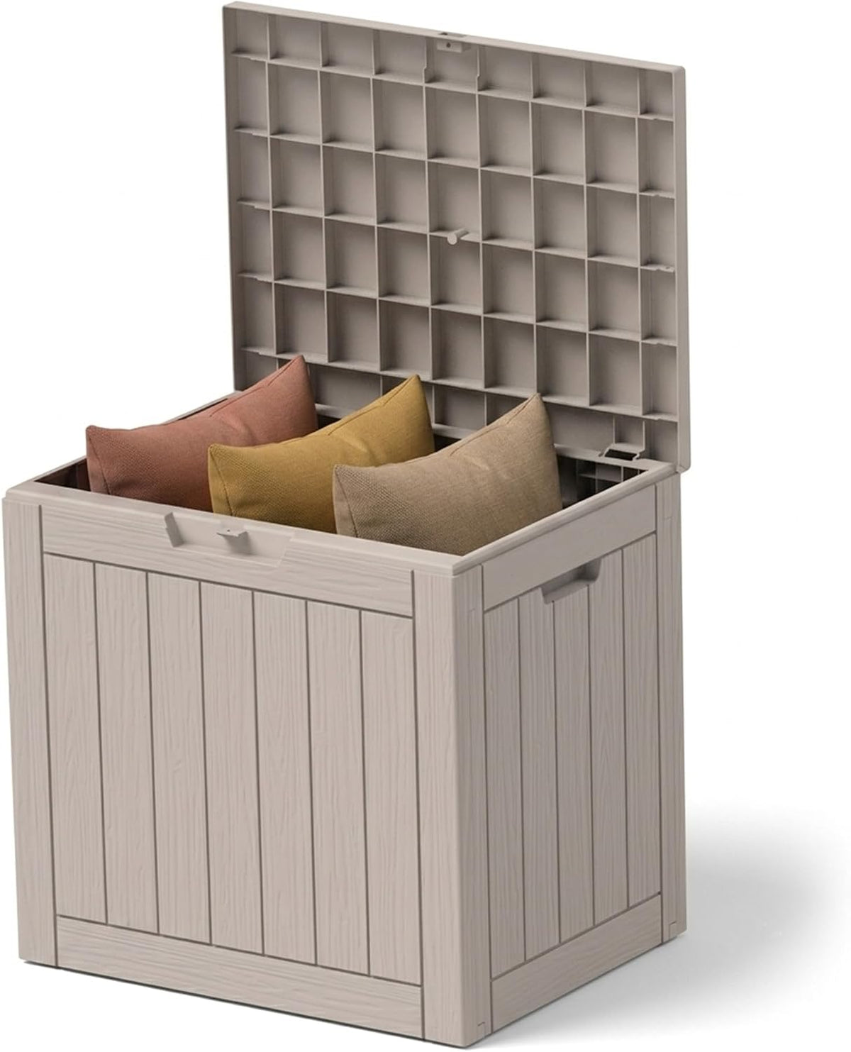 outdoor storage box, 35 gallon waterproof deck box, main product view