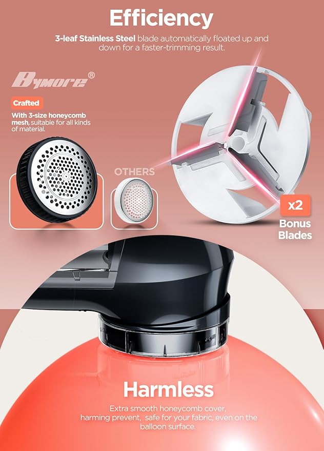 Bymore Fabric Shaver, Lint Remover, Lint Shaver Defuzzer Sweater Shaver - Image 3