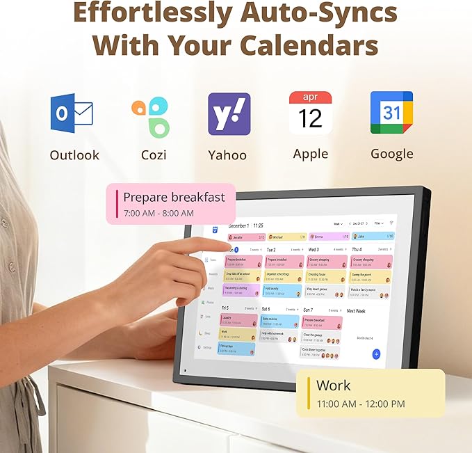 Digital Calendar Touch Screen 10 Inch, Electronic Calendar Chore Chart - Image 5