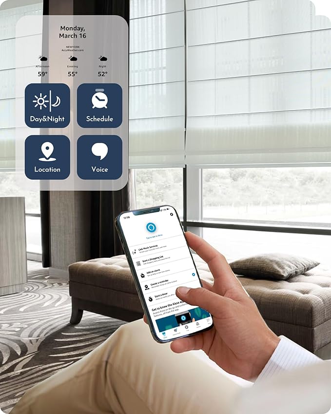 Graywind Smart Natural Roman Shades Compatible - Image 3