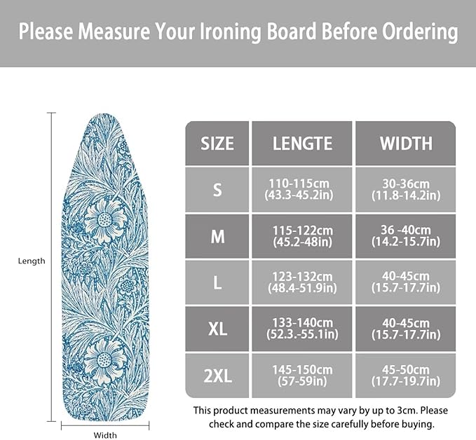 ZCFYGDX William Morris Decor Ironing Board Cover - Image 6