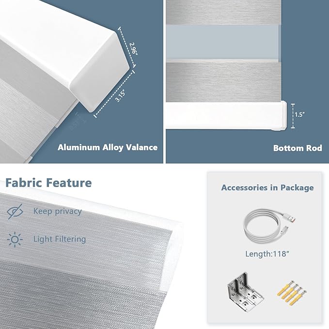 COOLWINDS Motorized Zebra Blinds - Image 3