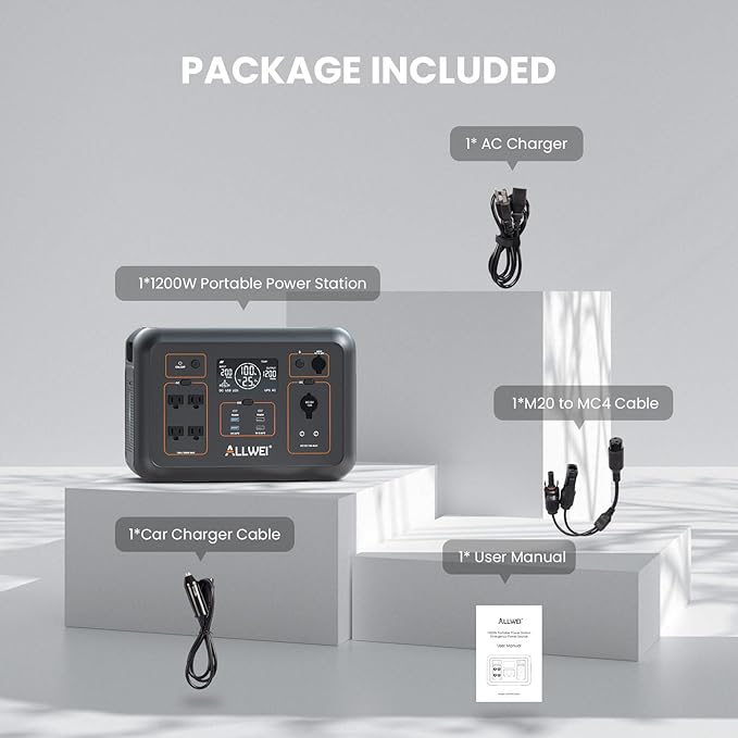 ALLWEI LiFePO4 Portable Power Station 1200W - Image 8