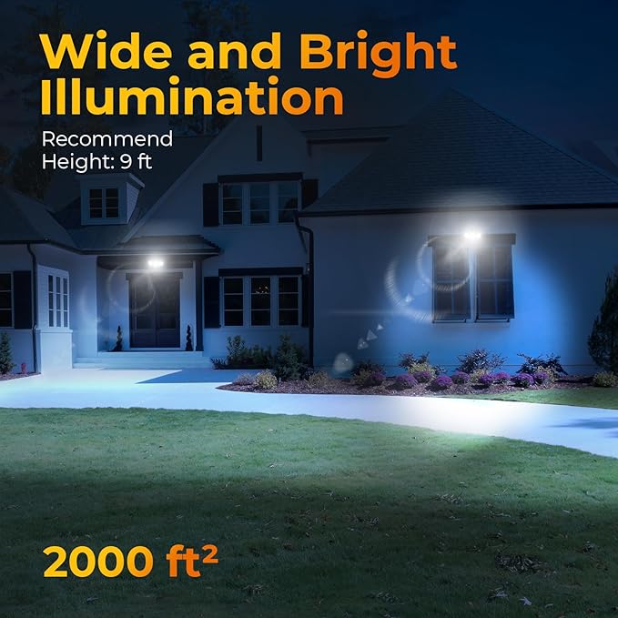 ESLIGHTION Solar Motion Sensor Outdoor Lights, 3 Modes LED Security Flood Light - Image 3