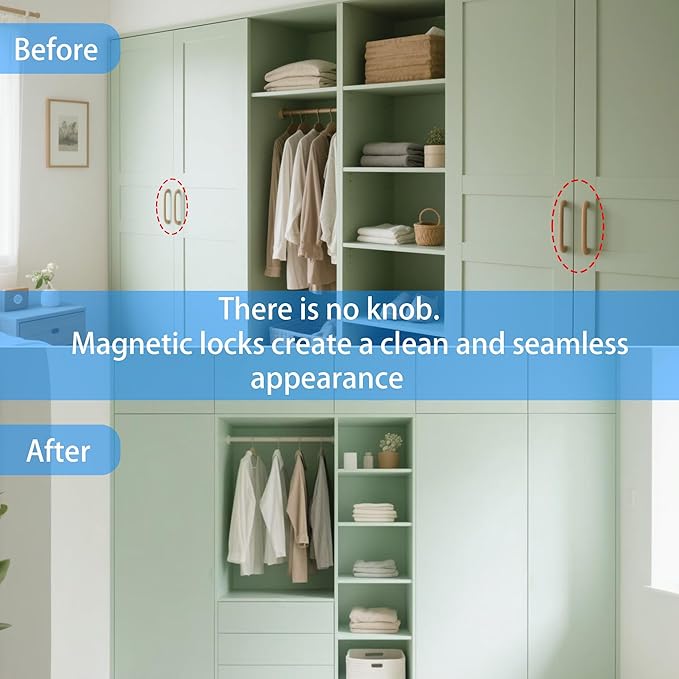 3 Pack Push to Open Cabinet Hardware, Touch Latches - Image 5
