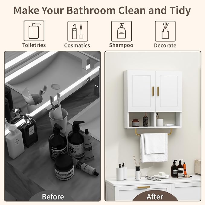 Wall Mounted Bathroom Storage Cabinet Medicine Cabinet - Image 4