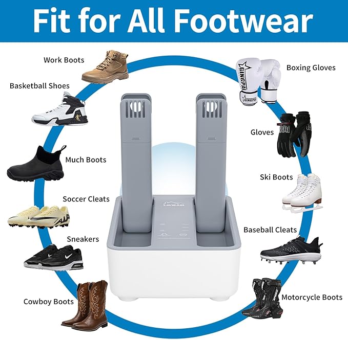 LAVIEAIR Boot Dryer Shoe Dryer for Work Boots Sneakers and Gloves, - Image 8