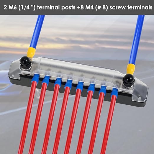 2Set 12V Bus Bar Stainless Steel Power Distribution Block Space Saving Marine - Image 6