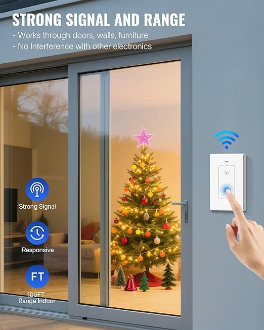 Remote Control Outlet WILAWELS Wireless Light Switch, 2 Pack Expandable and - Image 4