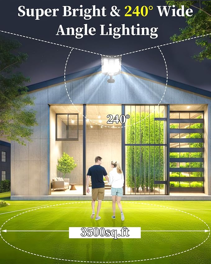 Ofuray Of-8800W Solar Street Lights Outdoor, 6500k Solar Security Flood Parking - Image 3