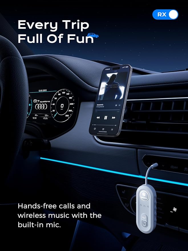 Upgraded Bluetooth 5.4 Transmitter Receiver, Airplane Bluetooth Adapter - Image 7