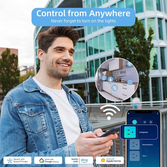 UseeLink Smart Power Strip, WiFi Flat Plug Strip - Image 4
