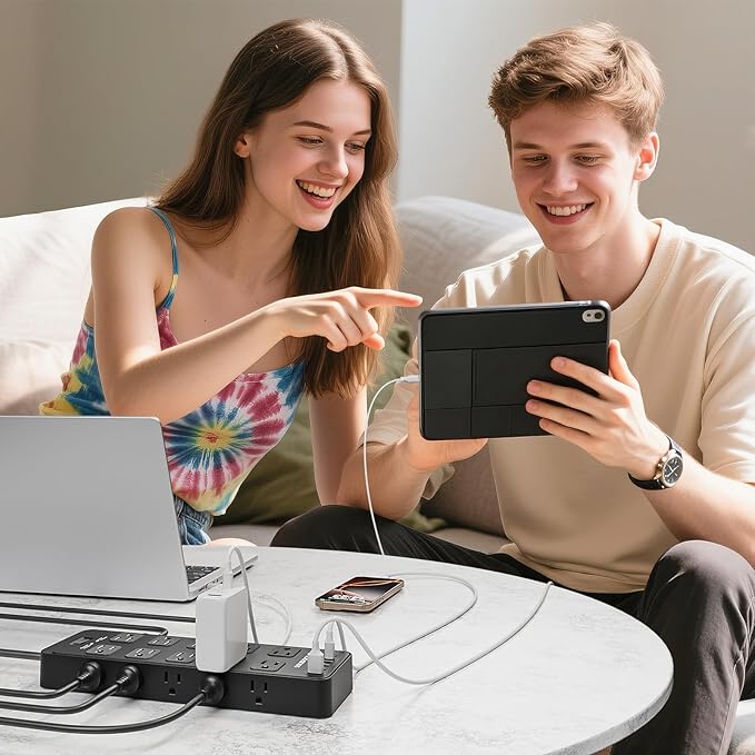 Solidock Flat Plug Power Strip Surge Protector - Image 8