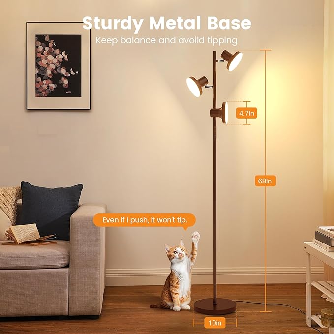 SIBRILLE 36W LED Tree Floor Lamp, Modern Dimmable Standing Lamp - Image 7