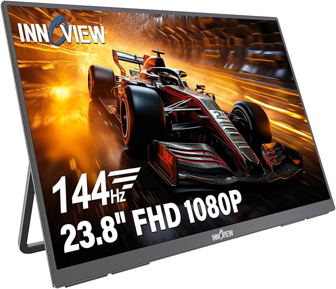 InnoView Large Portable Monitor 23.8inch FHD 1080P 144Hz USB-C, HDMI Computer by InnoView