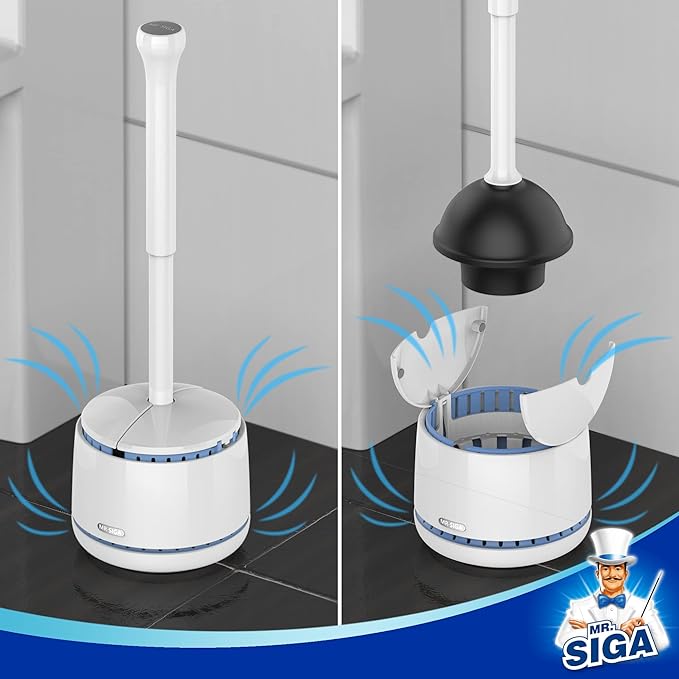 MR.SIGA Toilet Plunger with Holder, Heavy Duty Toilet Plunger and Holder Combo - Image 6