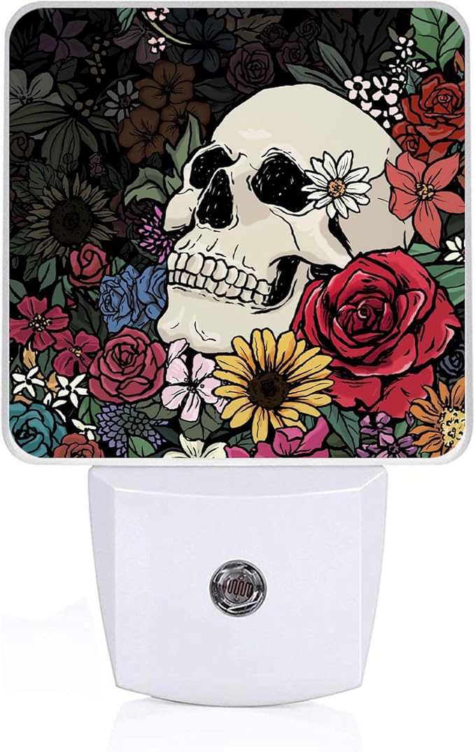 GANTINIR Halloween Skull Night Light, Plug-into Skeleton Flower Floral by Unknown