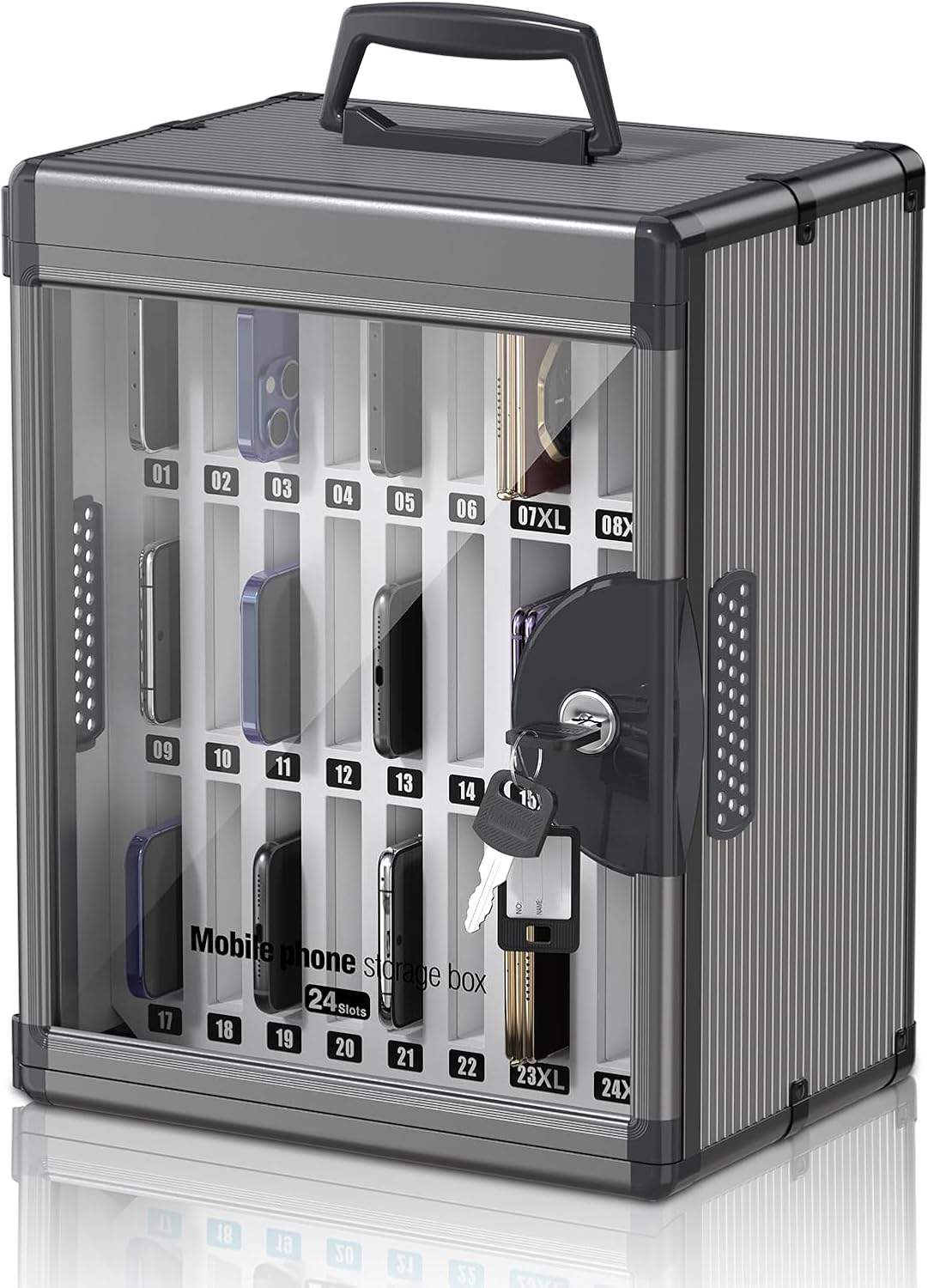 24 slots cell phone locker for classroom, portable, main product view