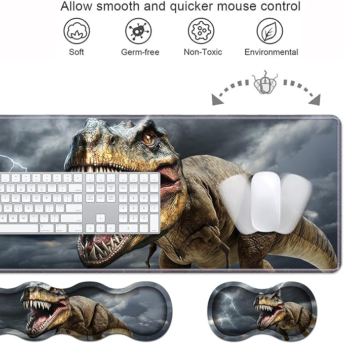 Ergonomic Keyboard Wrist Rest & Mouse Pad Wrist Rest Set, Large XXL Gaming Desk - Image 4
