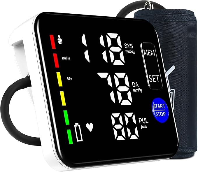 GUAEVER Blood Pressure Monitor Rechargeable Upper Arm Blood Pressure Monitors by WISHYOUAGOODHEALTH