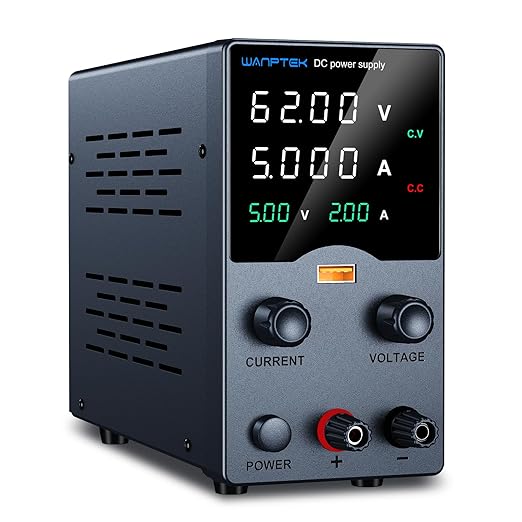 Wanptek DC Power Supply Variable 62V 5A, Bench Power Supplies by WANPTEKPOWER