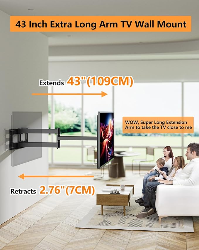 FORGING MOUNT Heavy Duty Long Arm TV Wall Mount - Image 3