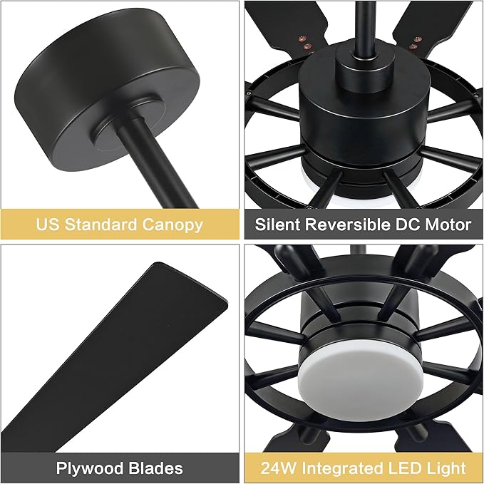 ELEHINSER 72 Inch Ceiling Fan - Image 8